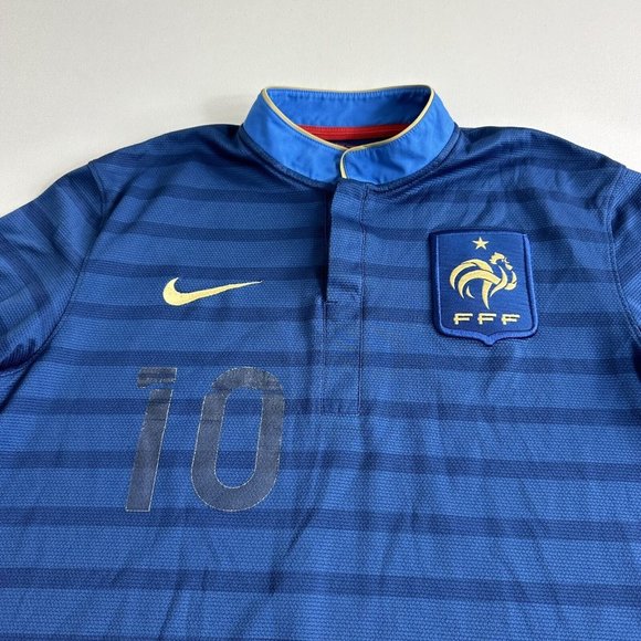 Nike 2012 France Authentic Home Match Player Issue Kit Shirt Jersey Benzema SZ M - Picture 6 of 14